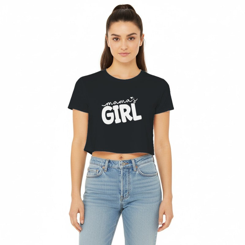 Mama's Girl Women's Crop Top | Cute Mother's Day Graphic Tee