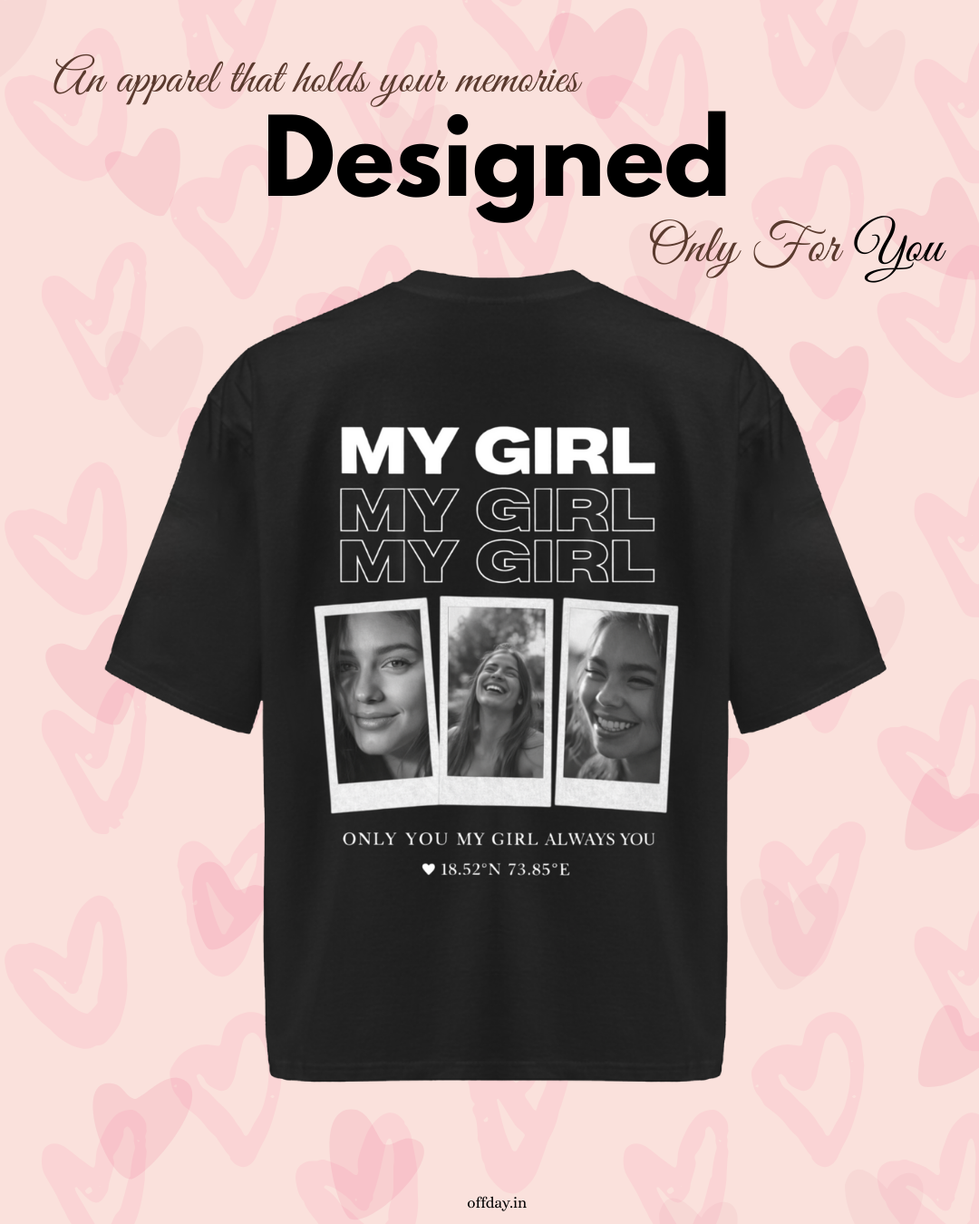 MY GIRL Personalized T-Shirt | Custom Couple Memory Streetwear Tee