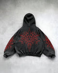 Blood Thorn Hoodie Black Oversized - Offday