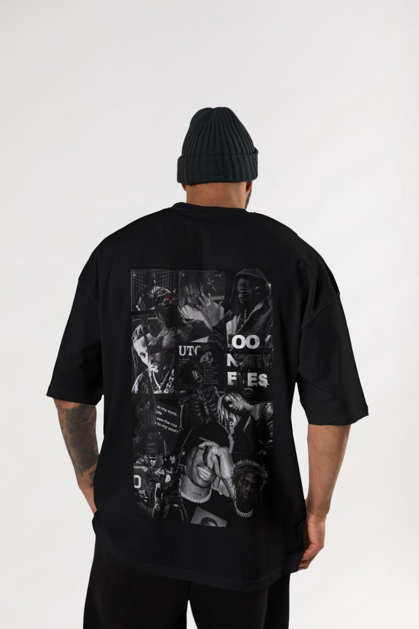 UTOPIA CHAOS DROP Tee – Oversized Black Graphic