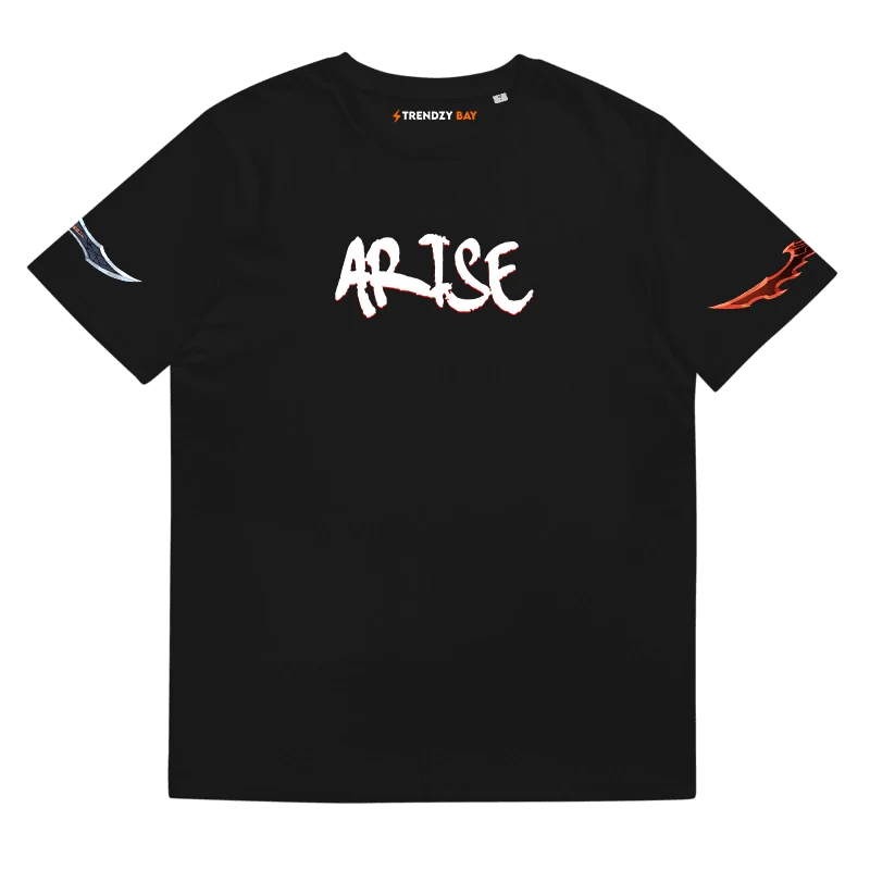 Arise Oversized Black T-Shirt – Solo Leveling Anime Graphic