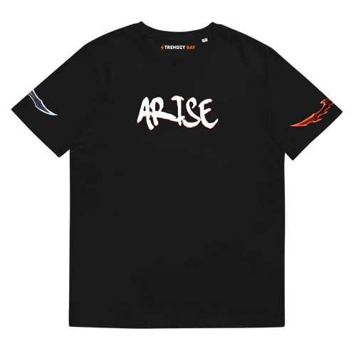 Arise Oversized Black T-Shirt – Solo Leveling Anime Graphic