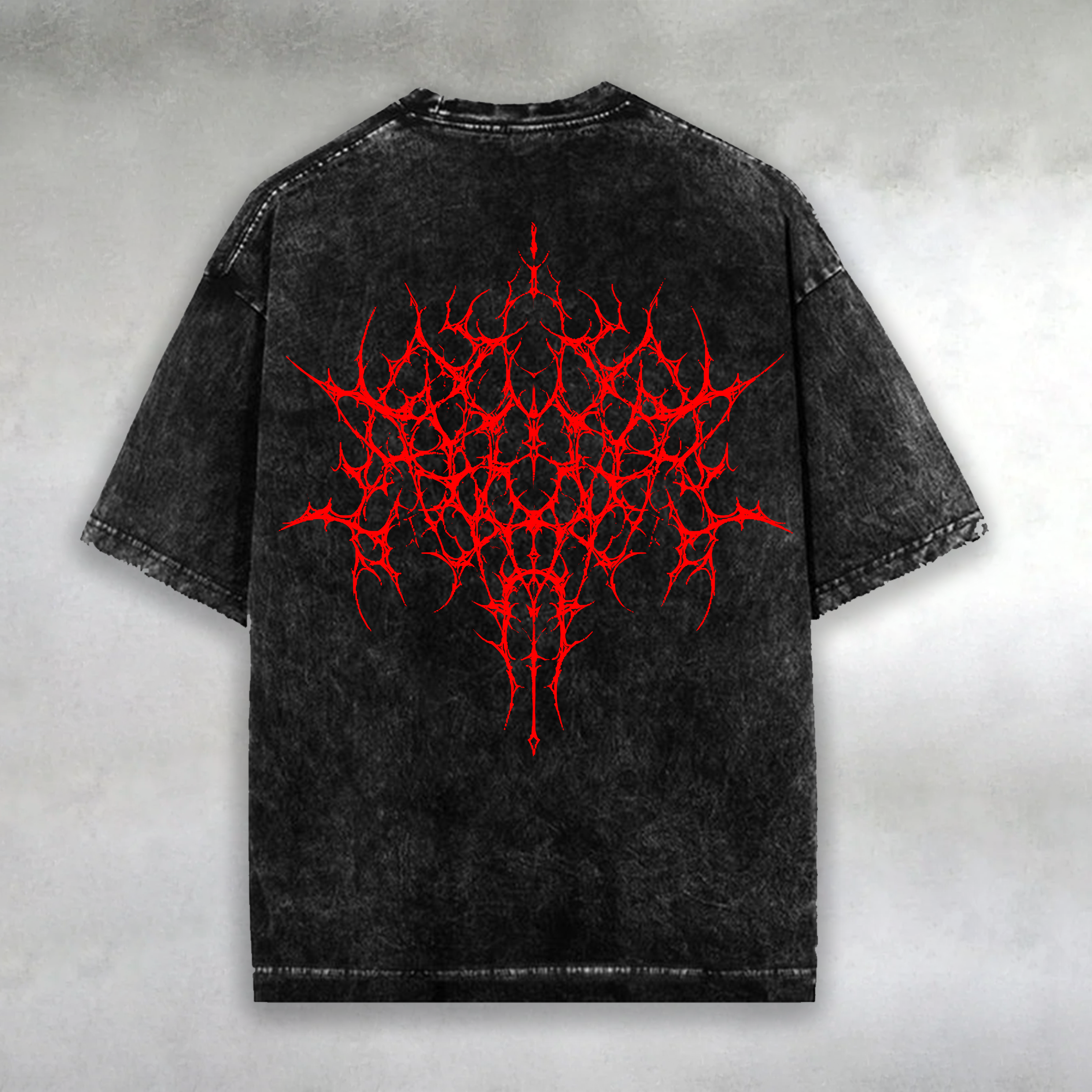Demon Scar Red Graphic Oversized T-Shirt - Offday
