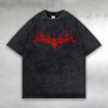 Demon Scar Red Graphic Oversized T-Shirt - Offday