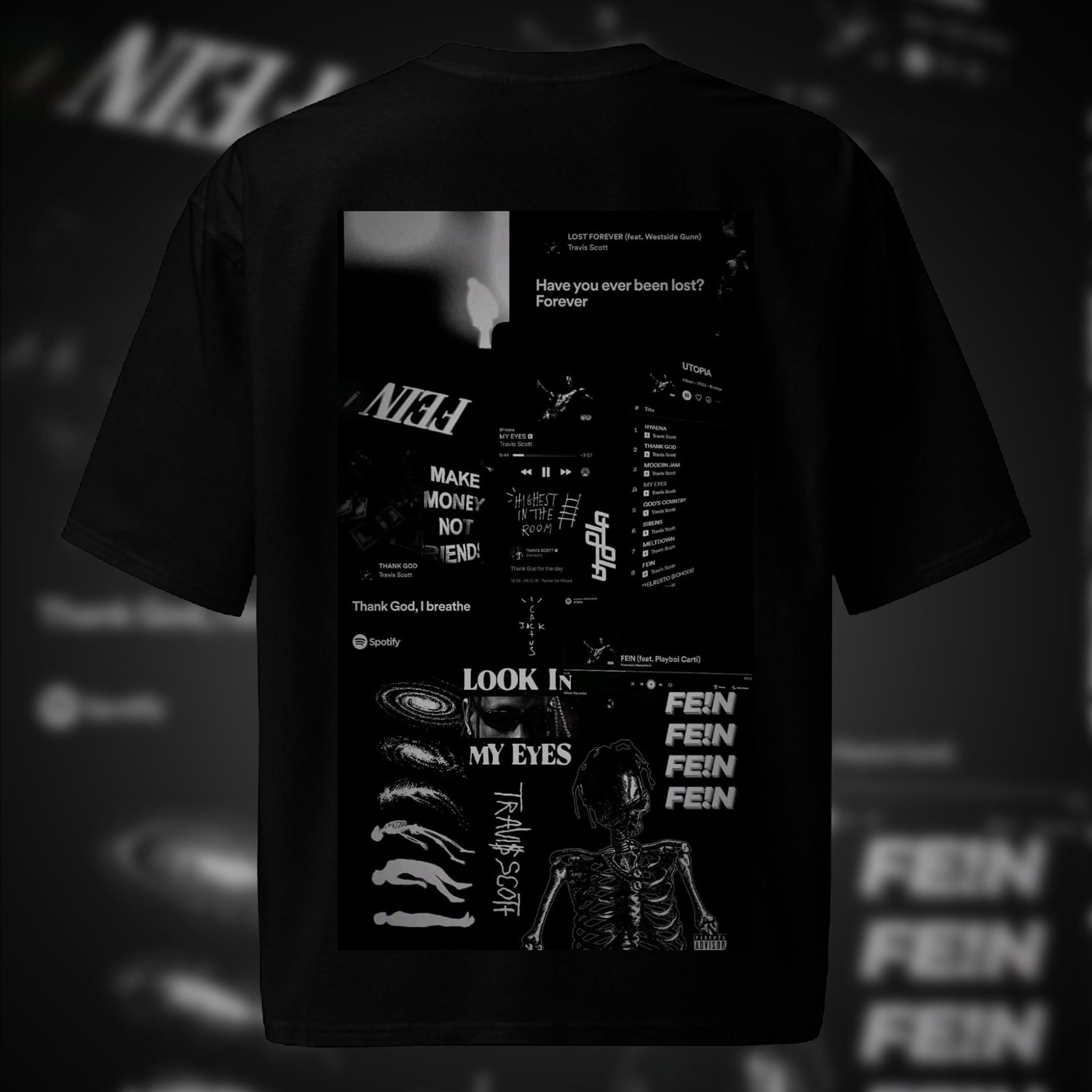 UTOPIA Collage Oversized Tee – Travis Scott Inspired