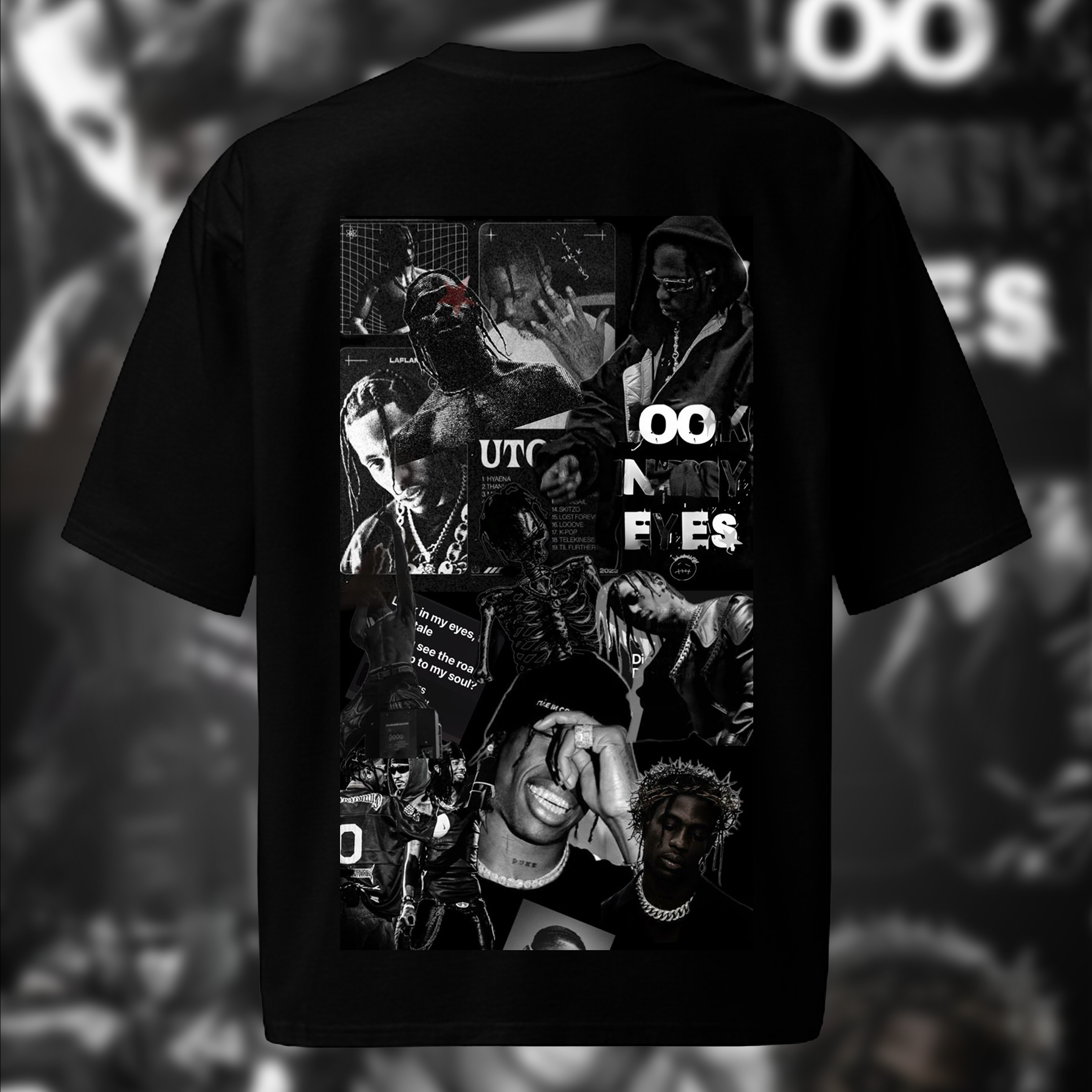 UTOPIA CHAOS DROP Tee – Oversized Black Graphic